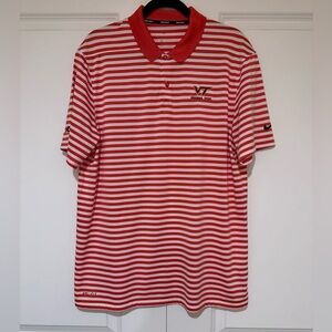 Nike Dri Fit Striped Golf Polo VT Sz L like new
